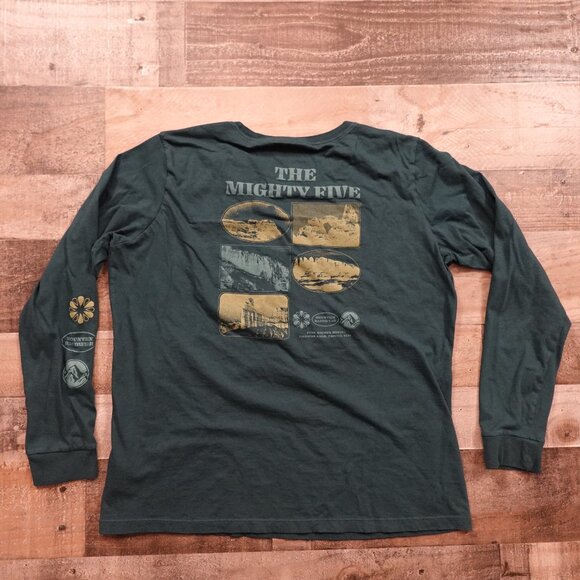 Mountain Hardwear Long Sleeve Tee Women’s XL Green Mighty Five Graphic Outdoor - Picture 9 of 12